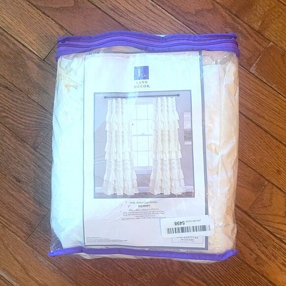 New Lush Decor Ivory Ruffle Window Panel, Curtain - Picture 5 of 5